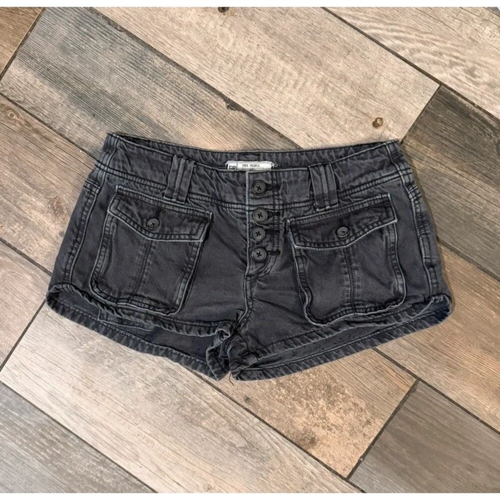 Free People Cora Low-Rise Utility Cargo Shorts Size W25
